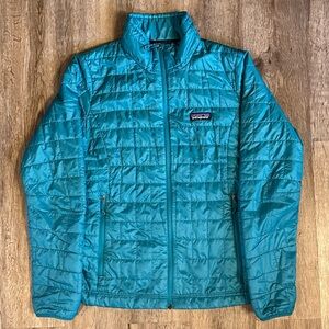 Patagonia Nano Puff Jacket in Teal Women’s Size Small
